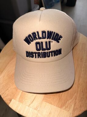 Worldwide Distribution Beige Trucker Hat